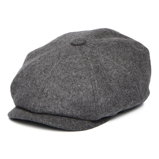 Gorra Newsboy redonda Brooklyn de loden wool de Christys - Gris