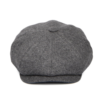 Gorra Newsboy redonda Brooklyn de loden wool de Christys - Gris