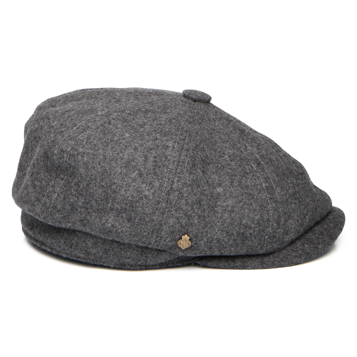 Gorra Newsboy redonda Brooklyn de loden wool de Christys - Gris