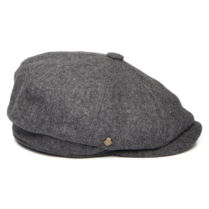 Gorra Newsboy redonda Brooklyn de loden wool de Christys - Gris