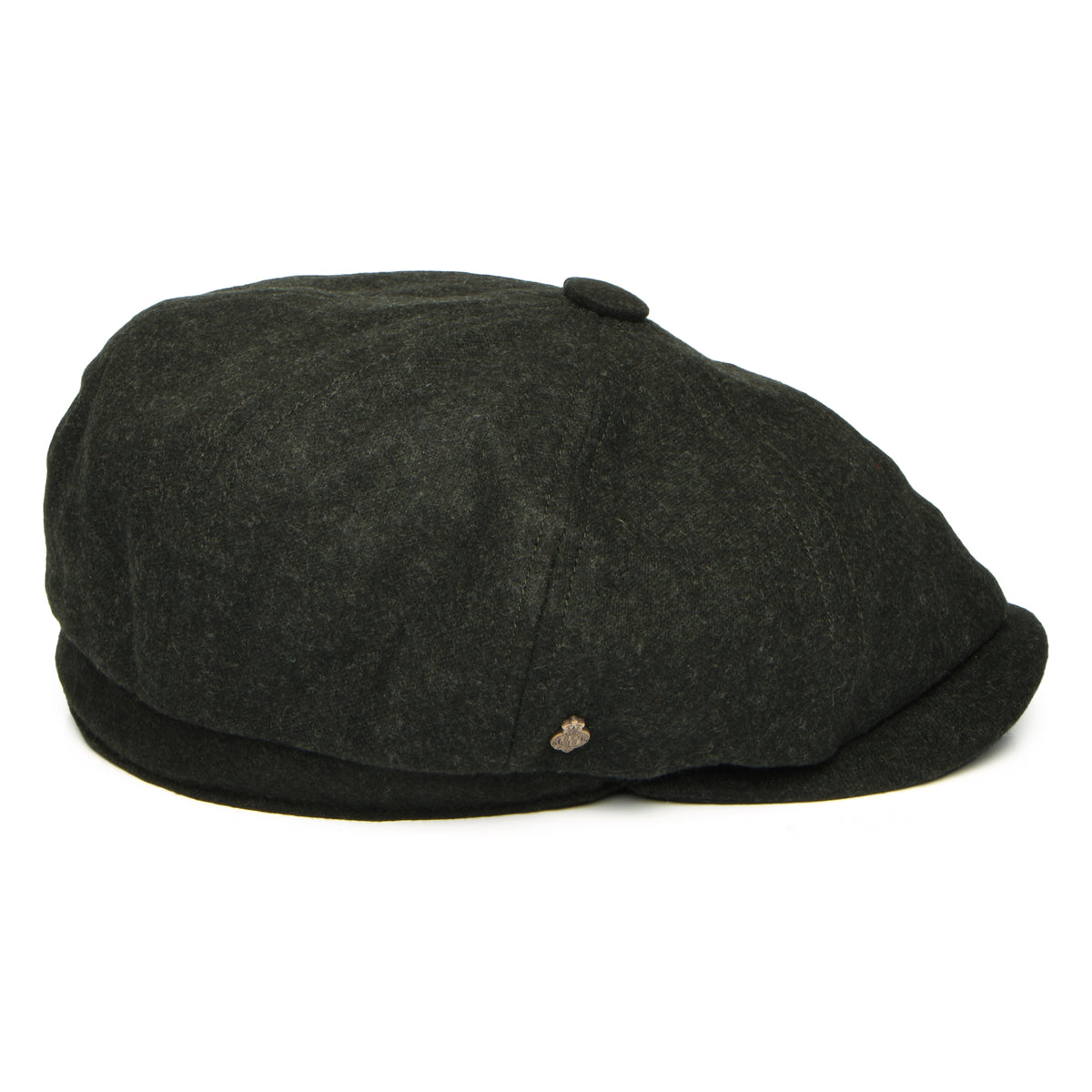 Gorra Newsboy redonda Brooklyn de loden wool de Christys - Verde Musgo