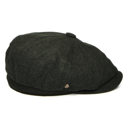 Gorra Newsboy redonda Brooklyn de loden wool de Christys - Verde Musgo