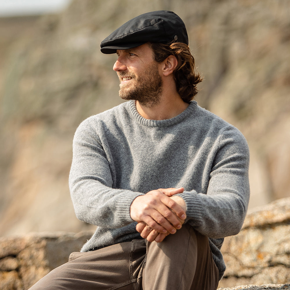 Gorra plana resistente al agua de resistencia al agua de Jaxon & James - Negro