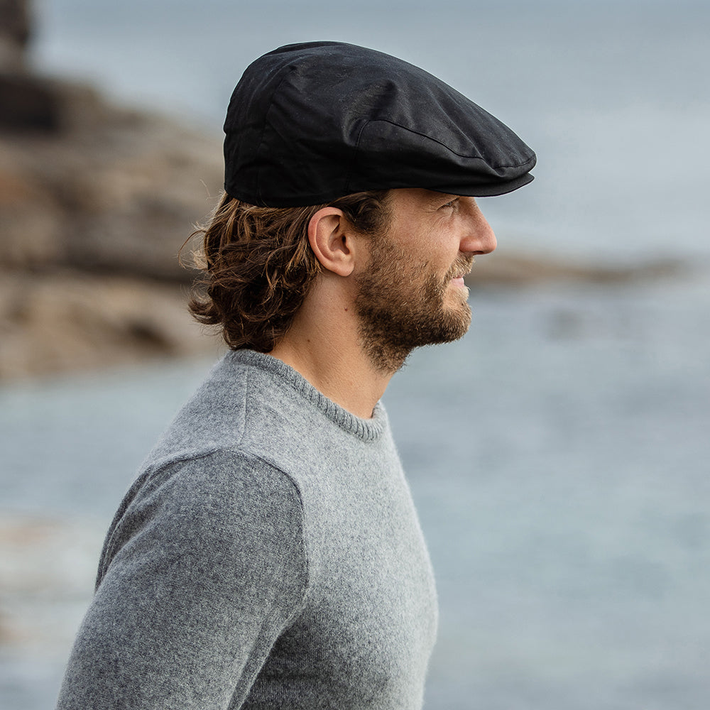 Gorra plana resistente al agua de resistencia al agua de Jaxon & James - Negro