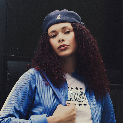 Gorra plana 504 de lana de Kangol - Azul Marino