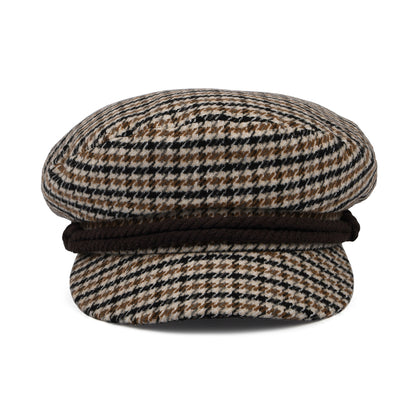 Gorra marinera pata de gallo de Brixton - Arena-Marrón-Naranja