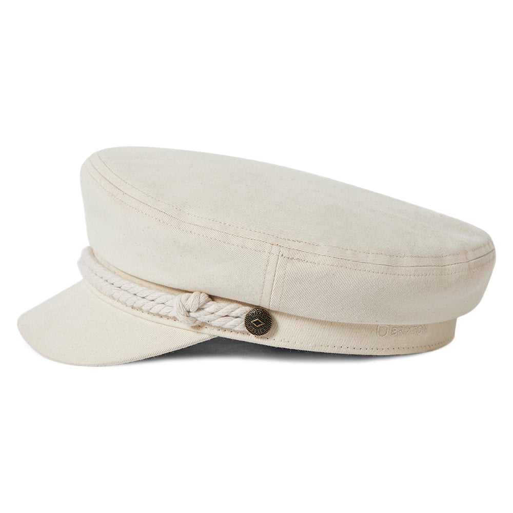 Gorra marinera de algodón de Brixton - Crema