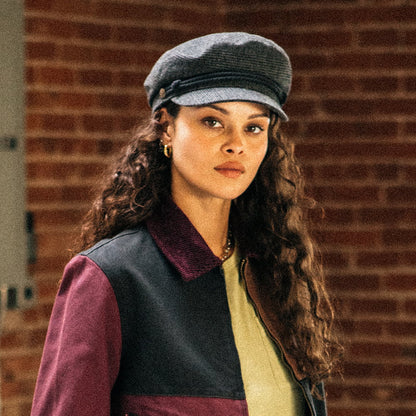 Gorra marinera Príncipe de Gales de Brixton - Gris Oscuro