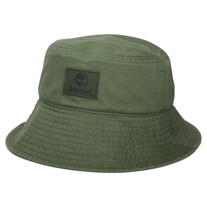 Sombrero de pescador monocromático efecto lavado de sarga de algodón de Timberland - Verde Oliva