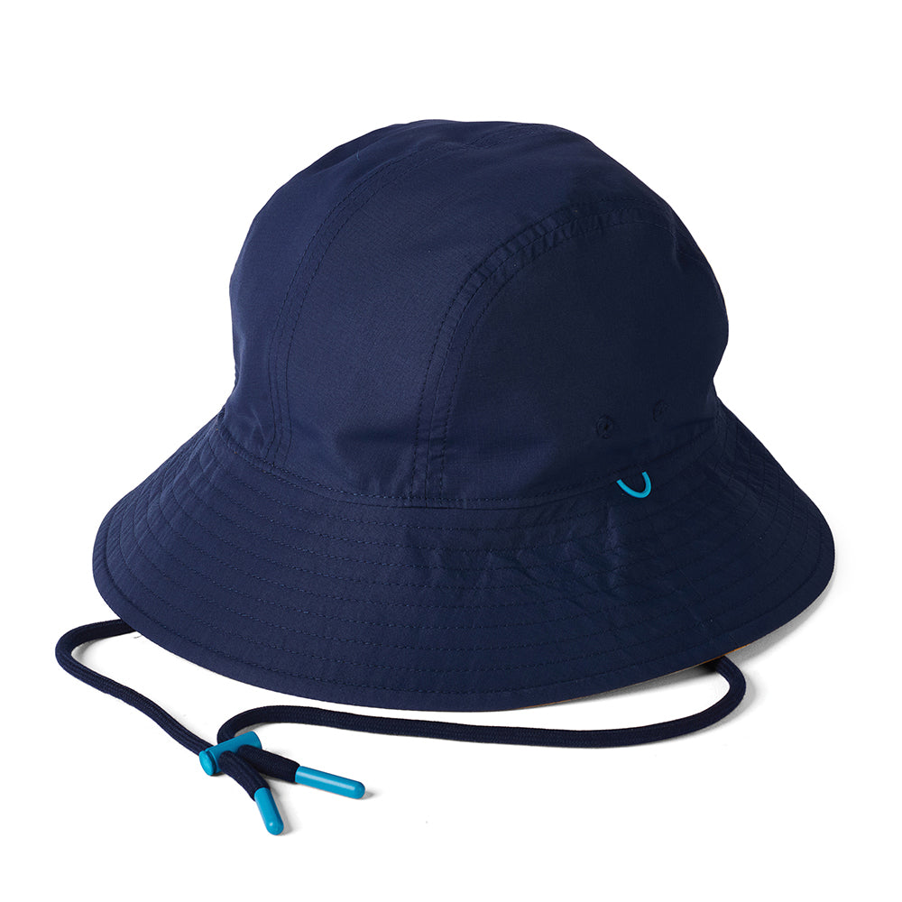 Sombrero de pescador Glasto reversible de Failsworth - Azul Marino-Ámbar