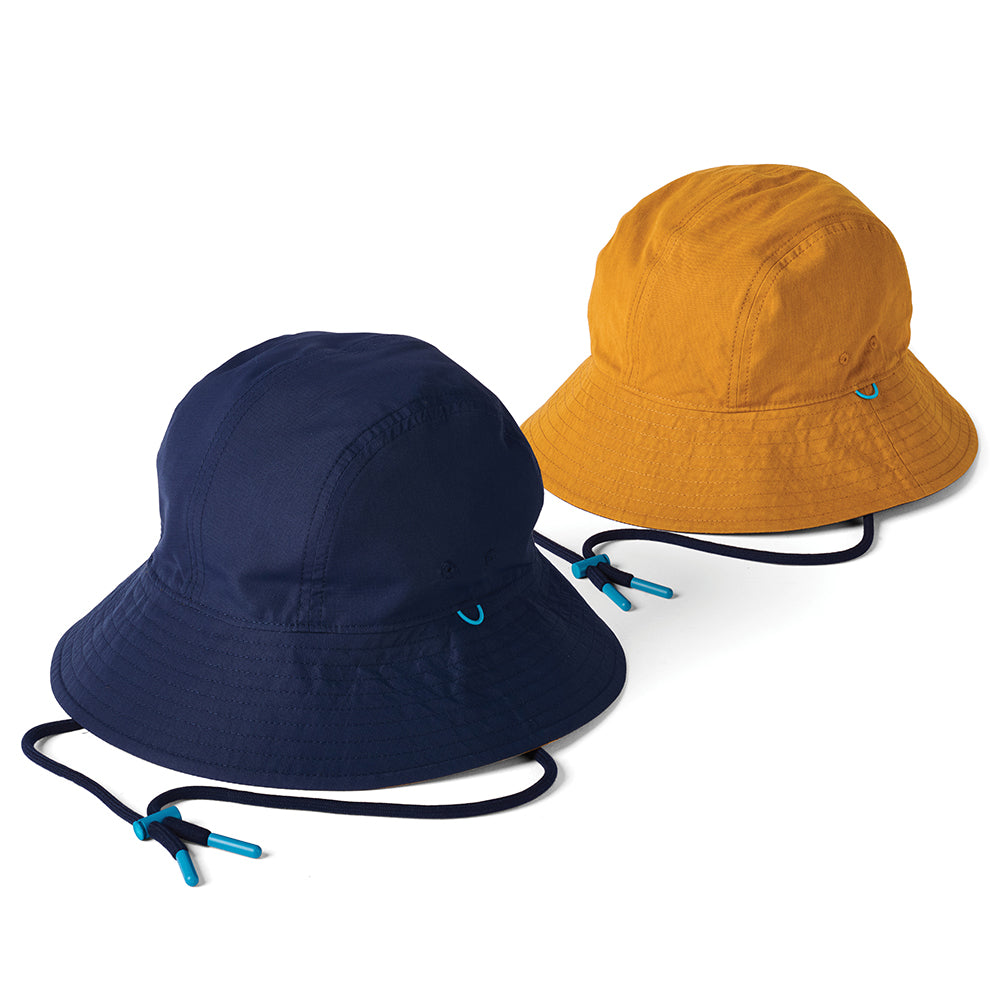 Sombrero de pescador Glasto reversible de Failsworth - Azul Marino-Ámbar