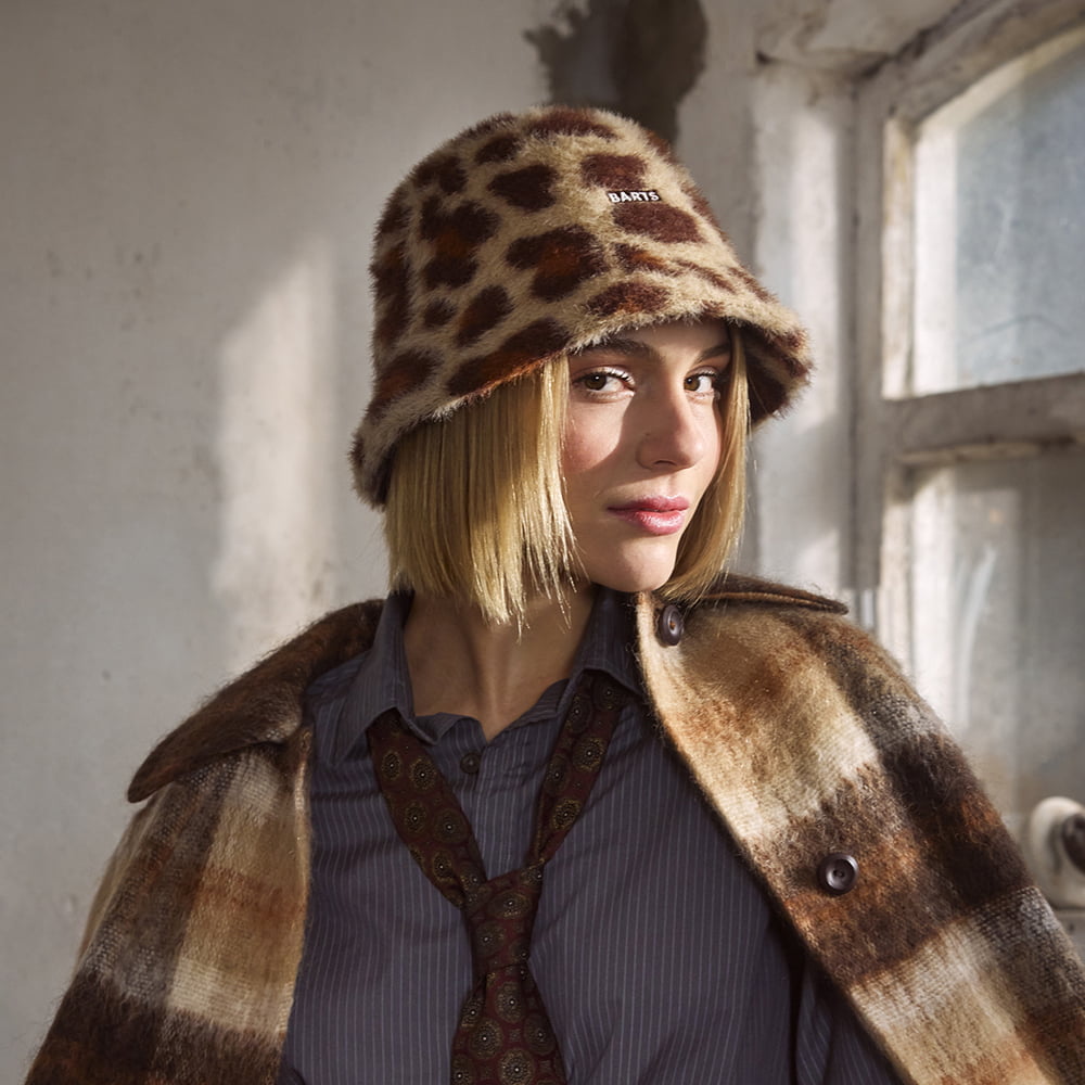 Sombrero de pescador Lylja de piel sintética de Barts - Leopardo