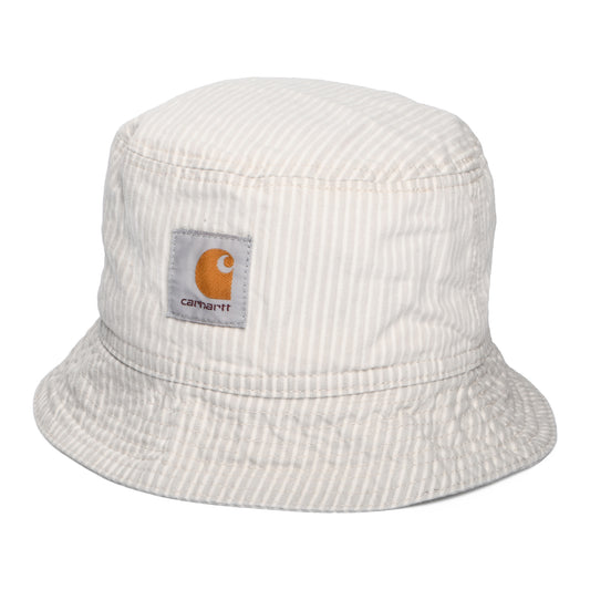 Sombrero de pescador Mercer con franjas de Carhartt WIP - Blanco Roto-Gris