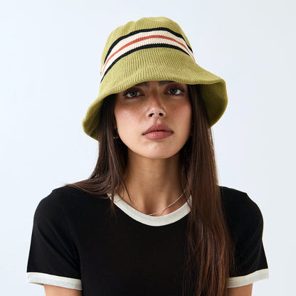 Sombrero de pescador Redding tejido plegable de Brixton - Verde-Multi
