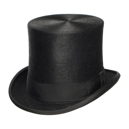 Sombrero de copa Melusine Alto de fieltro de piel de Denton - Negro