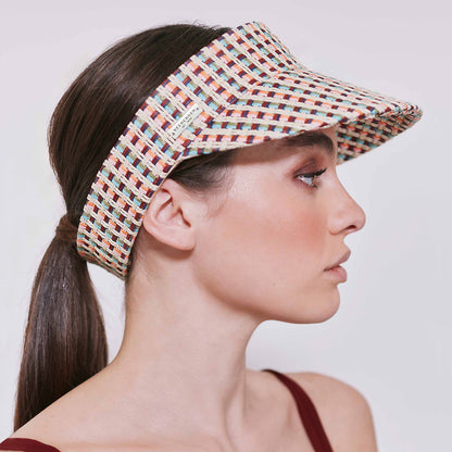 Visera de paja toyo de Seeberger - Natural Multi