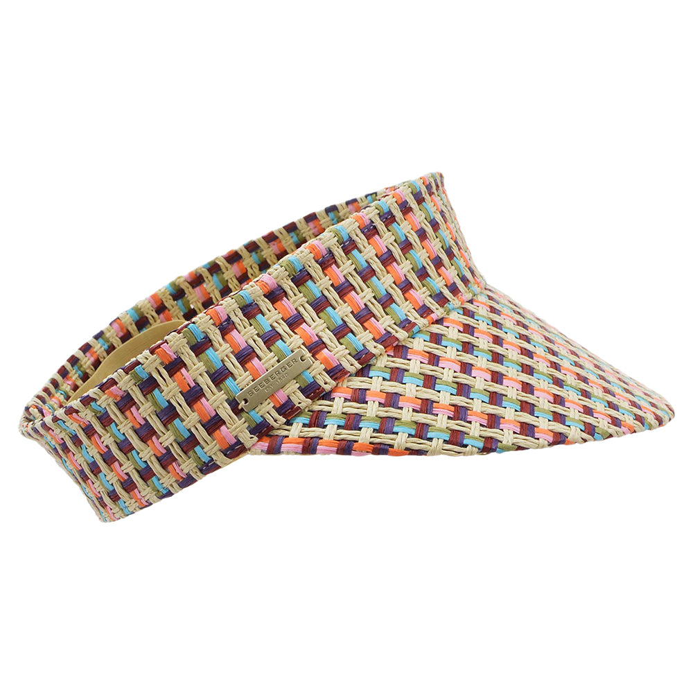 Visera de paja toyo de Seeberger - Natural Multi