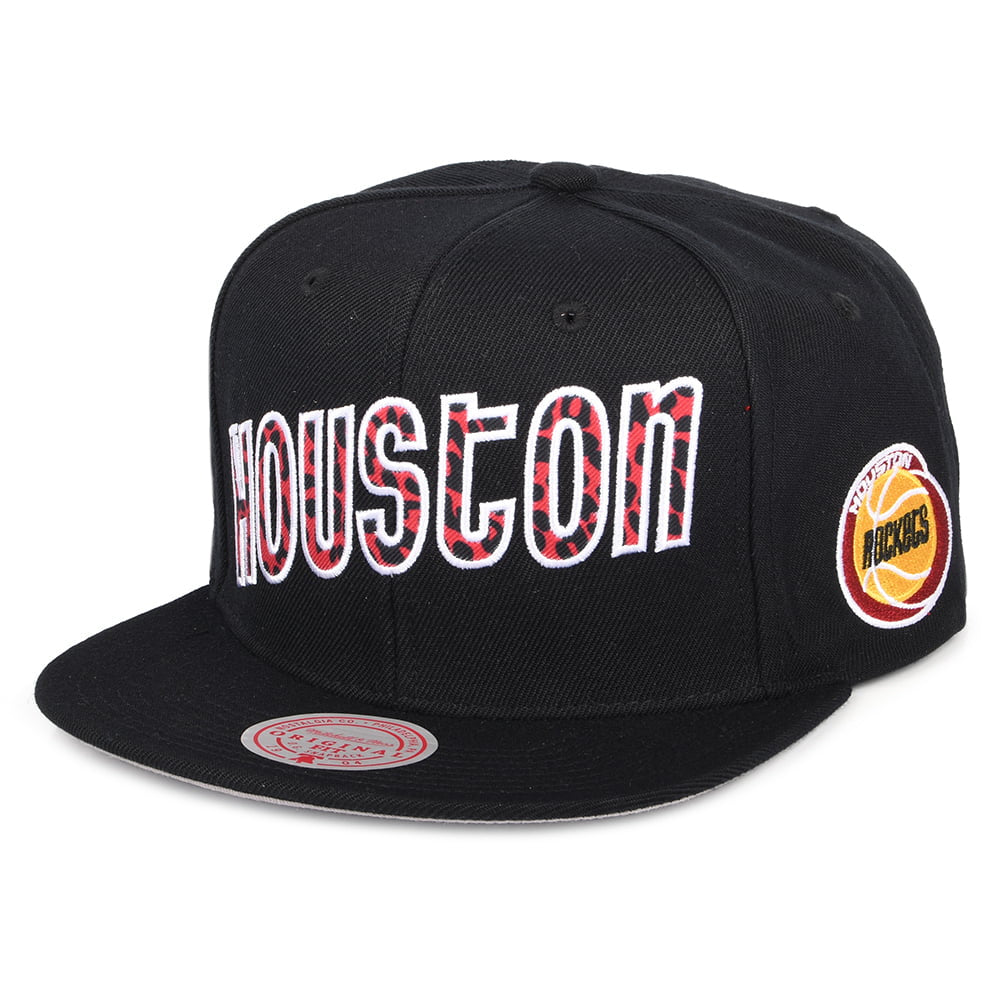Gorra Snapback NBA Wildback Houston Rockets de Mitchell & Ness - Negro