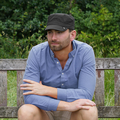 Gorra militar Cadet de Jaxon & James - Negro