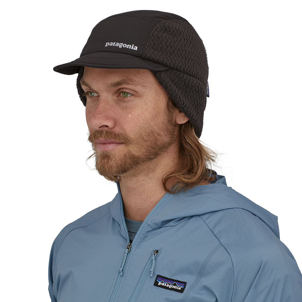 Gorra de béisbol Invierno Duckbill con orejeras de Patagonia - Negro