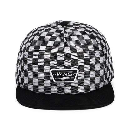 Gorra Trucker Full Patch Malla a cuadros de Vans - Negro-Blanco