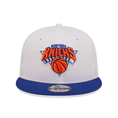 Gorra Snapback 9FIFTY NBA White Crown Team New York Knicks de New Era - Blanco-Azul