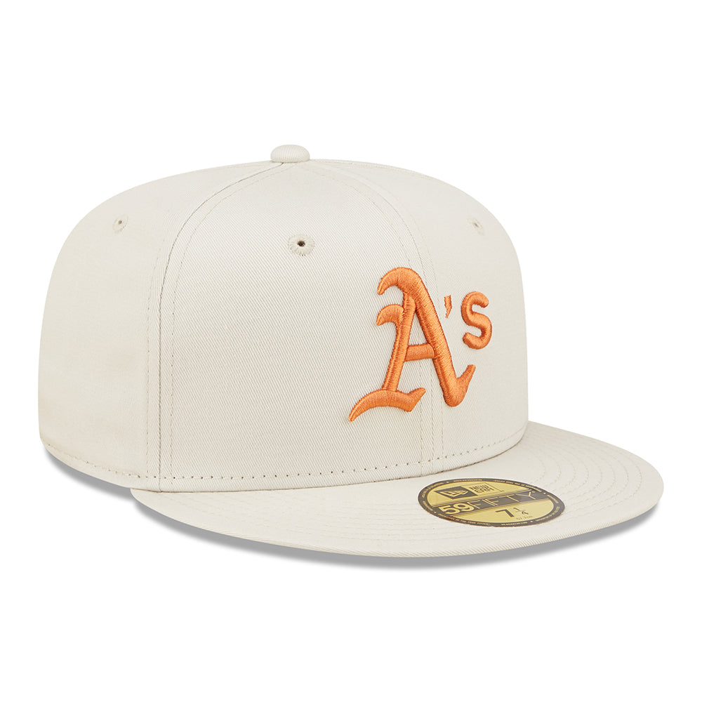 Gorra de béisbol 59FIFTY MLB League Essential I Oakland Athletics de New Era - Piedra-Ocre