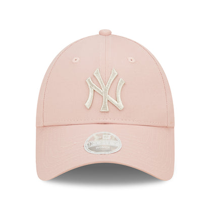 Gorra de béisbol 9FORTY MLB Metallic Logo New York Yankees de New Era - Rosa Claro-Plateado