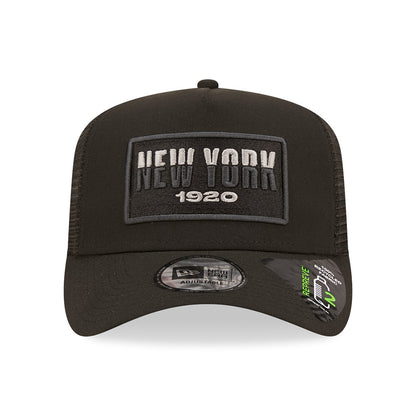 Gorra Trucker A-Frame USA State New York de New Era - Negro