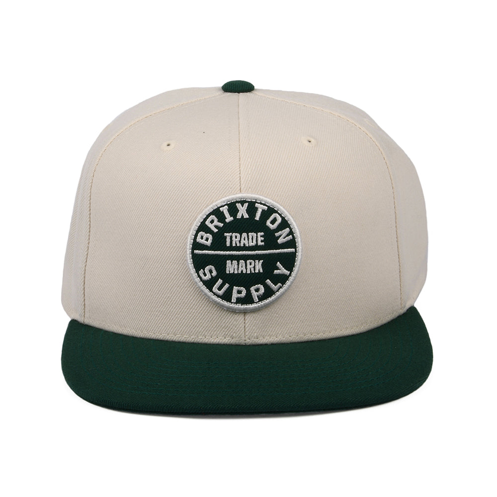 Gorra Snapback Oath III de Brixton - Crema-Verde