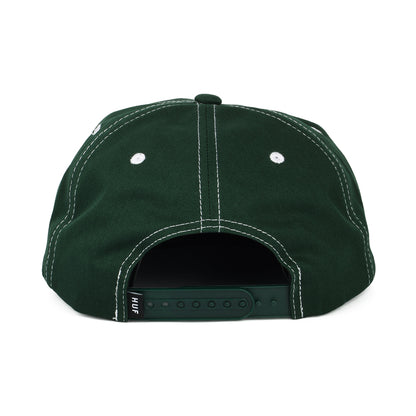 Gorra Snapback Triple Triangle sin estructurar de HUF - Verde Pino-Blanco