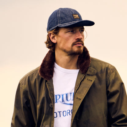 Gorra militar Oilys de algodón de Triumph Motorcycles - Vaquero