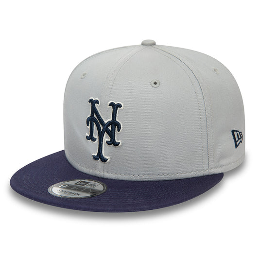 Gorra Snapback 9FIFTY New York Mets de New Era - Gris-Azul Marino