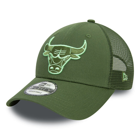 Gorra Trucker 9FORTY NBA Seasonal Chicago Bulls de New Era - Verde Oliva-Verde