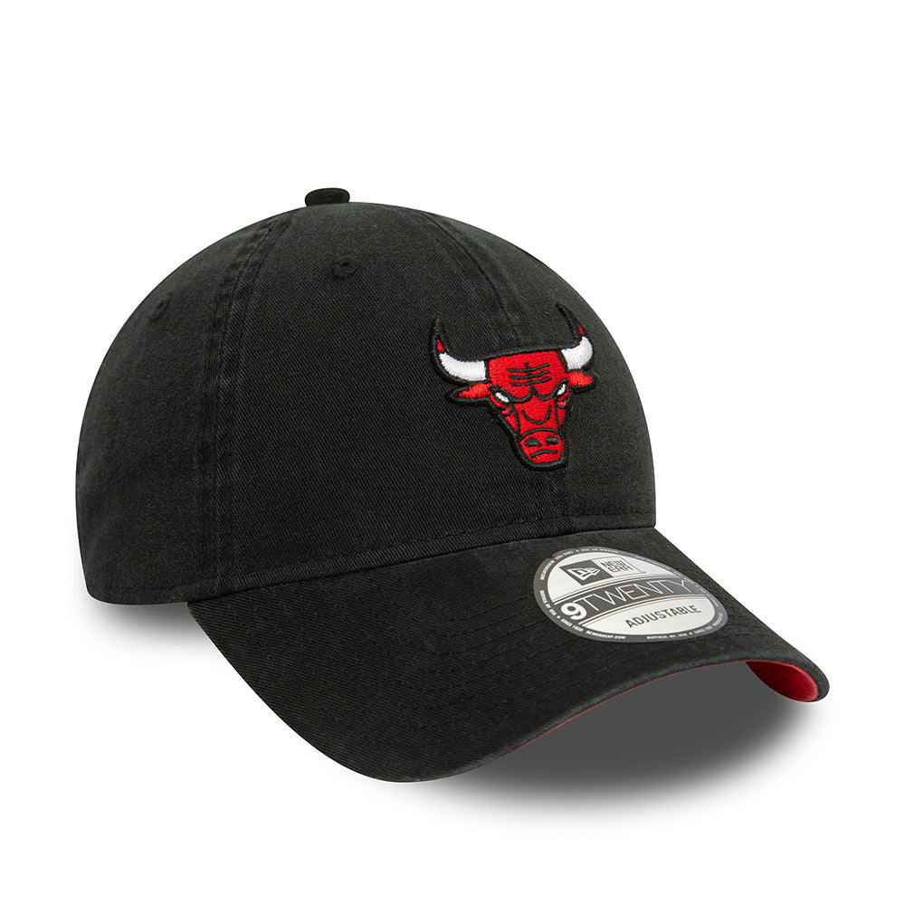 Gorra de béisbol 9TWENTY Chicago Bulls de New Era - Negro Lavado-Rojo