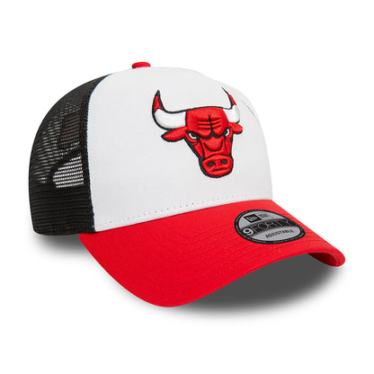 Gorra Trucker A-Frame NBA Rear Arch Chicago Bulls de New Era - Blanco-Rojo-Negro