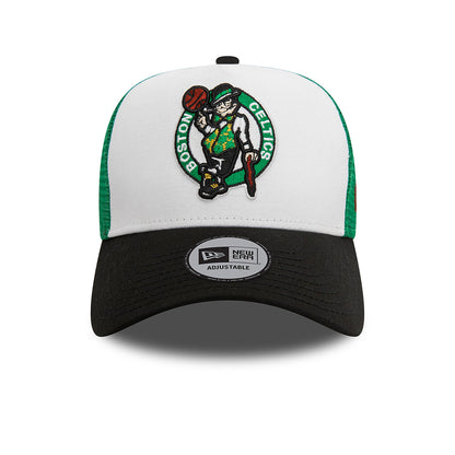 Gorra Trucker A-Frame Boston Celtics de New Era - Blanco-Negro-Verde
