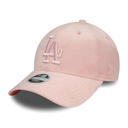 Gorra Snapback mujeres 9FORTY MLB Velour L.A. Dodgers rosa claro NEW ERA