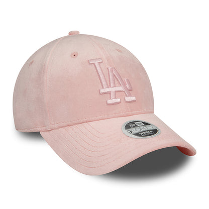 Gorra Snapback mujeres 9FORTY MLB Velour L.A. Dodgers rosa claro NEW ERA