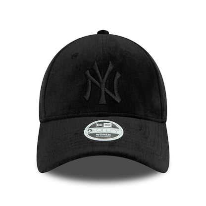 Gorra Snapback mujer 9FORTY MLB Velour New York Yankees de New Era - Negro