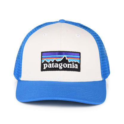 Gorra Trucker P-6 Logo de algodón orgánico de Patagonia - Blanco Roto-Azul