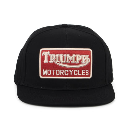 Gorra de béisbol Straggler visera plana de algodón de Triumph Motorcycles - Negro