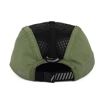 Gorra 5 paneles Running Stash plegable de New Balance - Oliva Oscuro