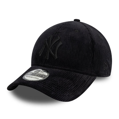Gorra de béisbol 39THIRTY MLB Cord New York Yankees de New Era - Negro sobre Negro