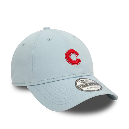Gorra de béisbol 9FORTY MLB Washed Chicago Cubs de New Era - Azul Bebé-Escarlata