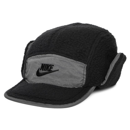 Gorra 5 paneles Fly con orejeras de Nike Golf - Negro-Gris
