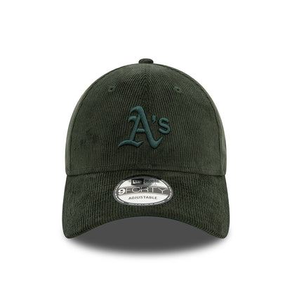 Gorra de béisbol 9FORTY MLB Cord Oakland Athletics de New Era - Verde Oscuro