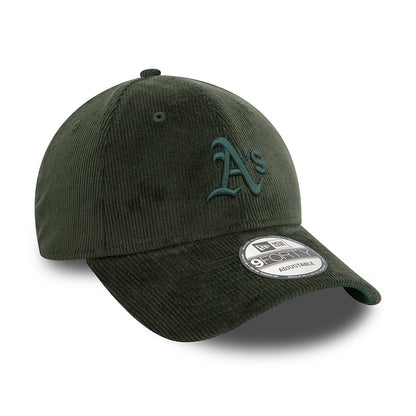 Gorra de béisbol 9FORTY MLB Cord Oakland Athletics de New Era - Verde Oscuro