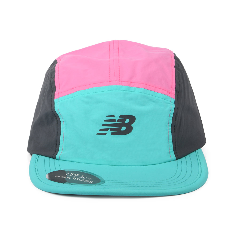 Gorra 5 paneles Everyday reciclado de New Balance - Verde Azulado-Rosa-Grafito