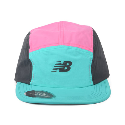Gorra 5 paneles Everyday reciclado de New Balance - Verde Azulado-Rosa-Grafito